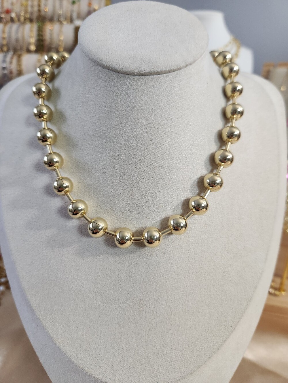 14k Gold Plated ball chain Necklace